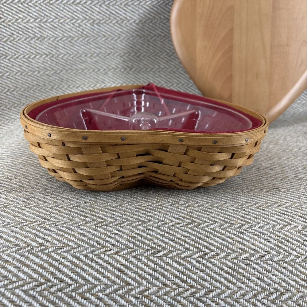 Longaberger Heart Shaped Basket 2005 Little Love Combo